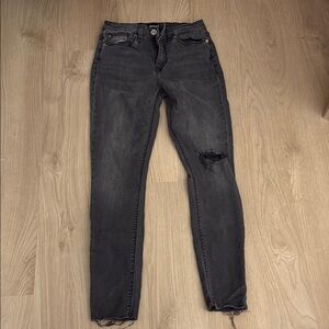 Hudson Charcoal Distressed Jeans